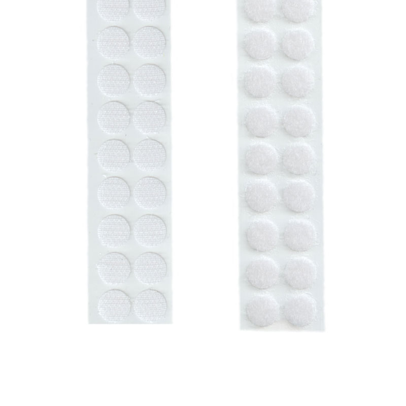 Klett- / Flauschpunkte, 10 mm, weiß
