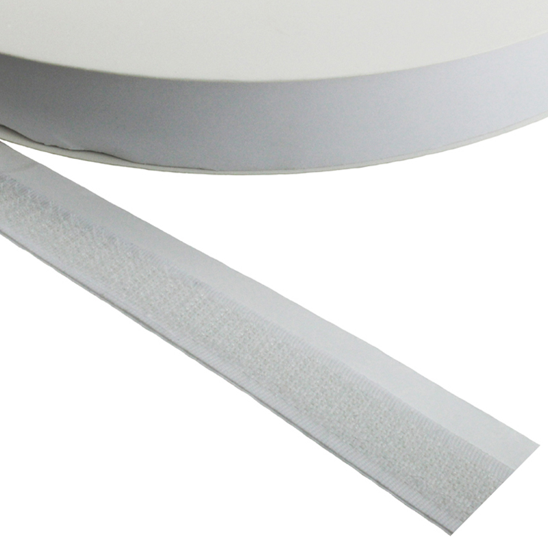 Hakenband, selbstklebend, weiß, 20 mm, 25 m Rolle