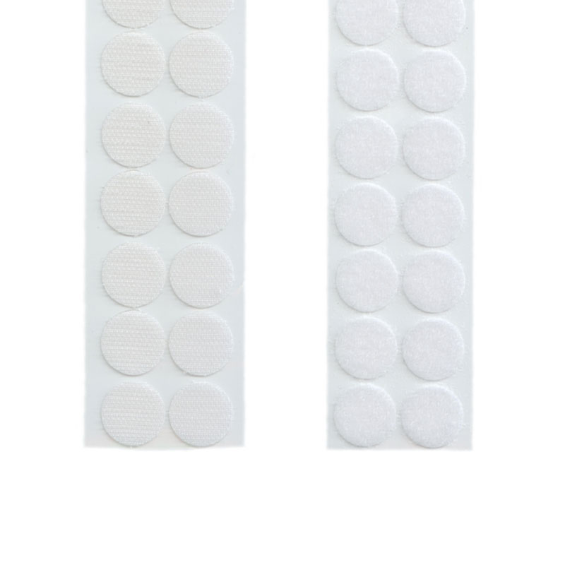 Klett- / Flauschpunkte, 21 mm, weiß