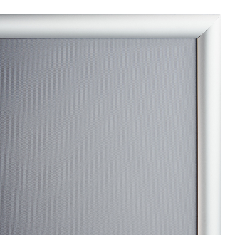 Klapprahmen A2, silber, 25 mm Profil mit Gehrungsecken in Standardausführung