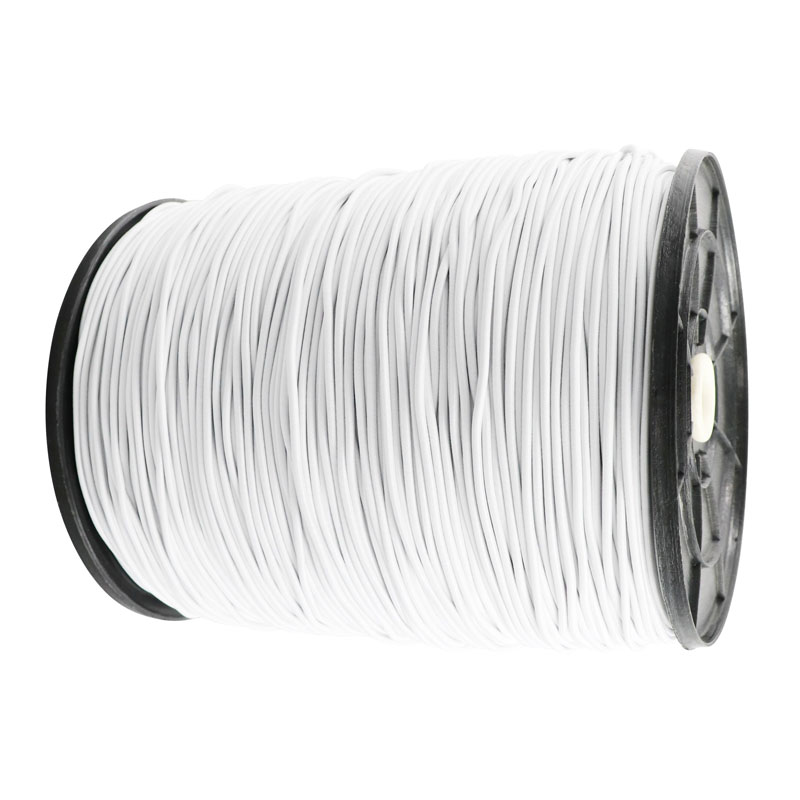 Gummizugschnur auf Rolle, 2,2 mm, weiß