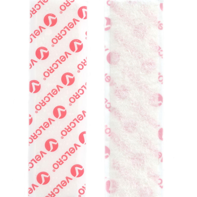 VELCRO® Flauschband, weiß, 20 mm, selbstklebend PS 18, 25 m Rolle