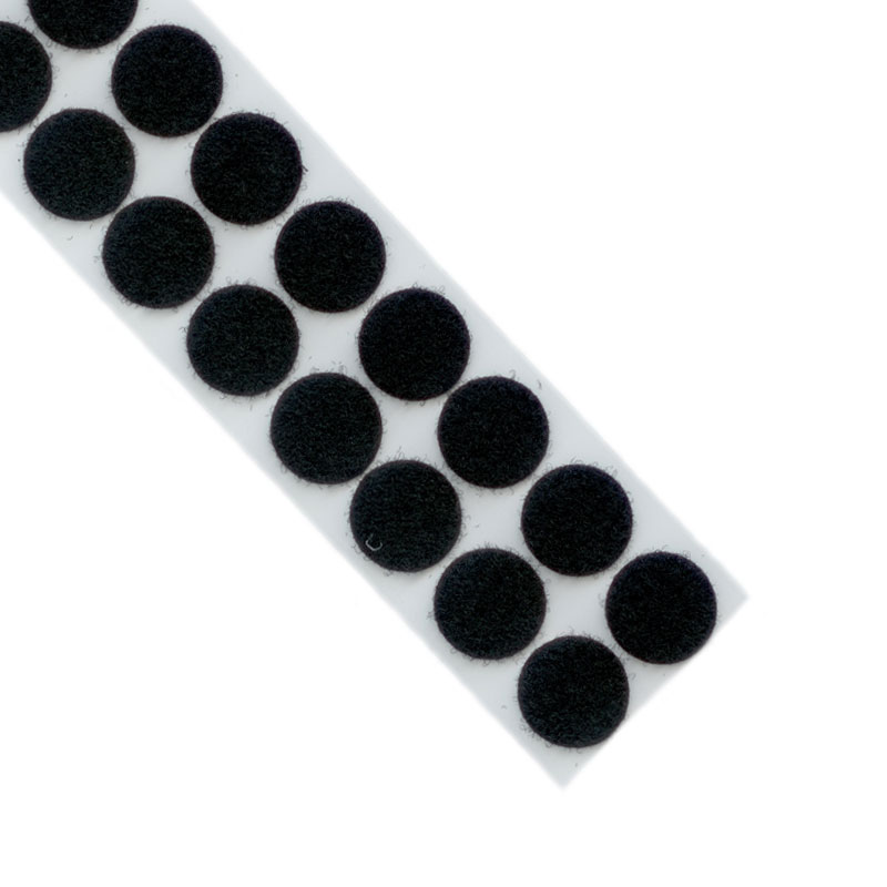 Flauschpunkte, 21 mm, schwarz, 2.100 Punkte