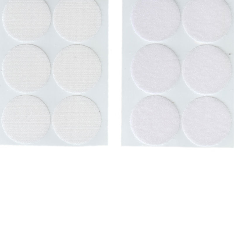 Klett- / Flauschpunkte, 45 mm, weiß