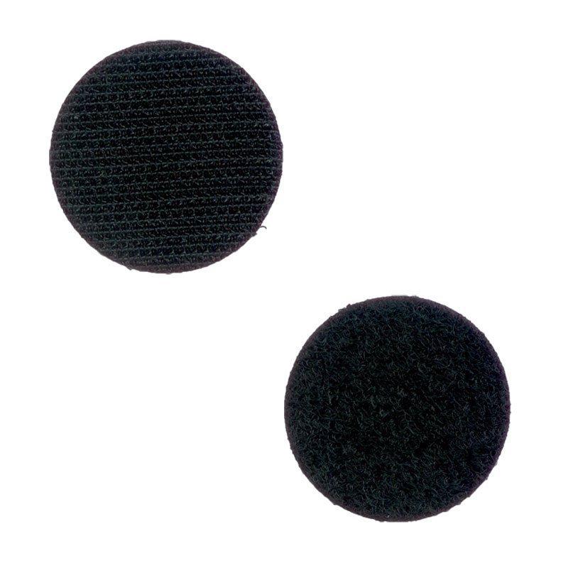 Klett- / Flauschpunkte, 33 mm, schwarz