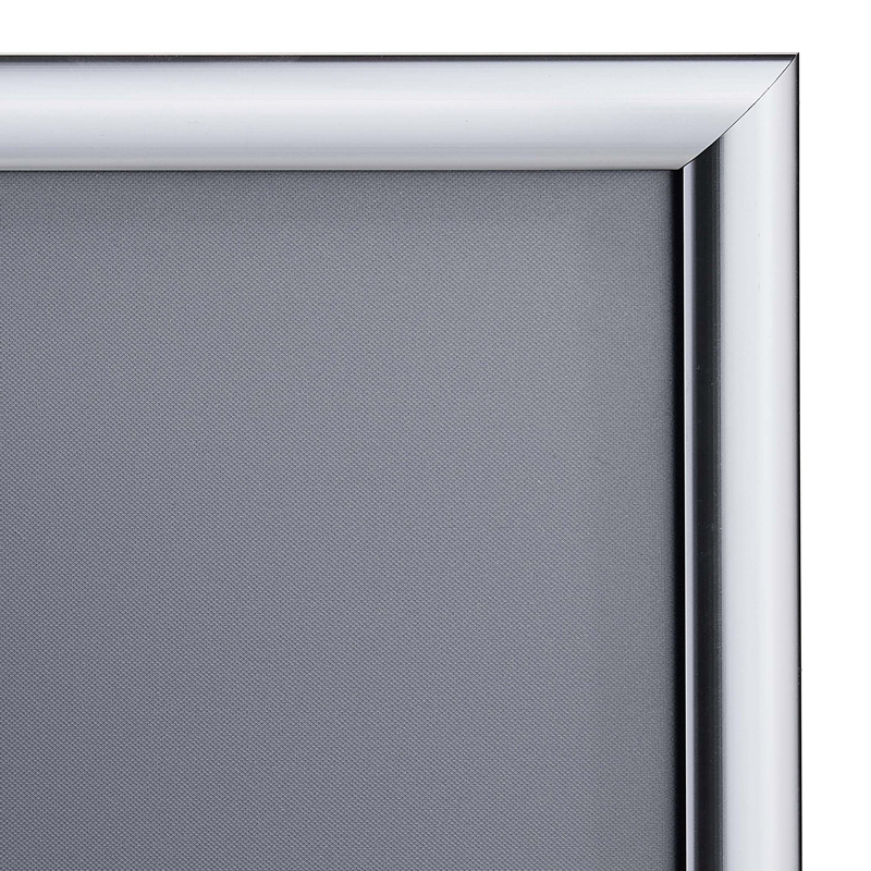 Klapprahmen A2, chromoptik, 25 mm Profil mit Gehrungsecken in Standardausführung