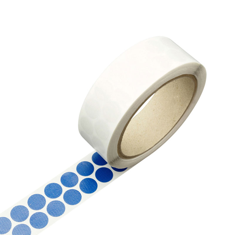 Gewebeklebepunkte dunkelblau 15 mm Ø, einseitig stark haftend, 1.000 Stück auf Rolle