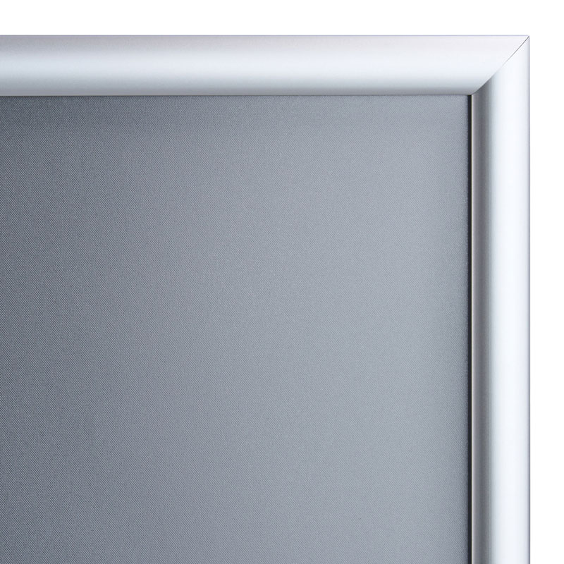 Klapprahmen für Posterformate, 300 x 400 mm, silber, 25 mm Profil mit Gehrungsecken