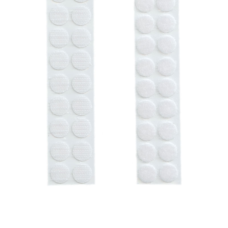 Klett- / Flauschpunkte, 13 mm, weiß