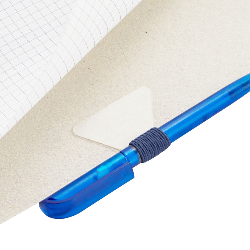 Stiftschlaufe aus Flachgummi, dunkelblau, selbstklebend