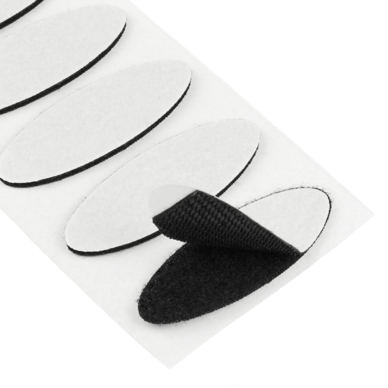 Klett- / Flauschpunkte, 35 x 12 mm, schwarz