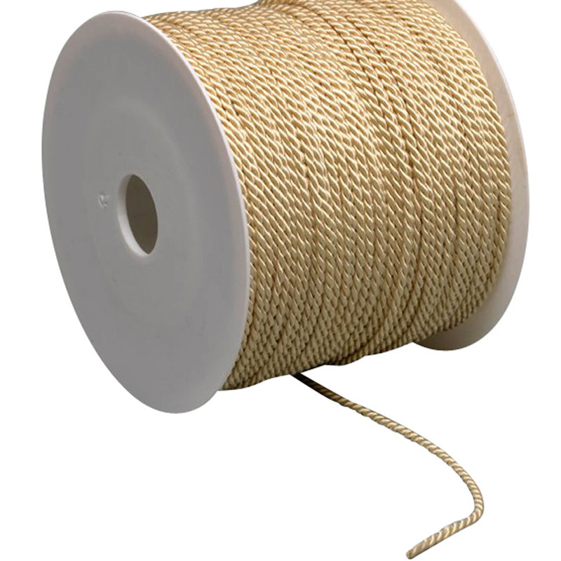 Atlaskordel auf Rolle, beige, Rolle mit 100 m