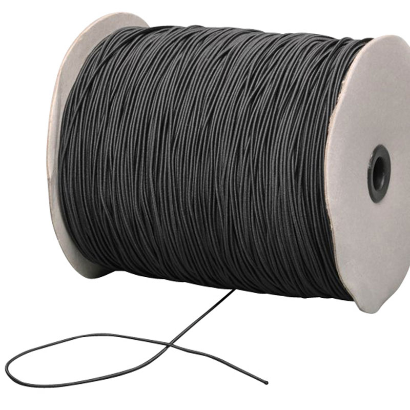 Gummizugschnur auf Rolle, 2,2 mm, schwarz