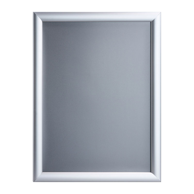 Klapprahmen für Posterformate, 300 x 400 mm, silber, 25 mm Profil mit Gehrungsecken