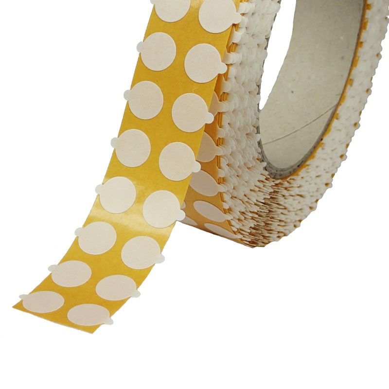 Doppelseitige Klebepunkte Ø 10 mm stark/stark mit Anfasslasche