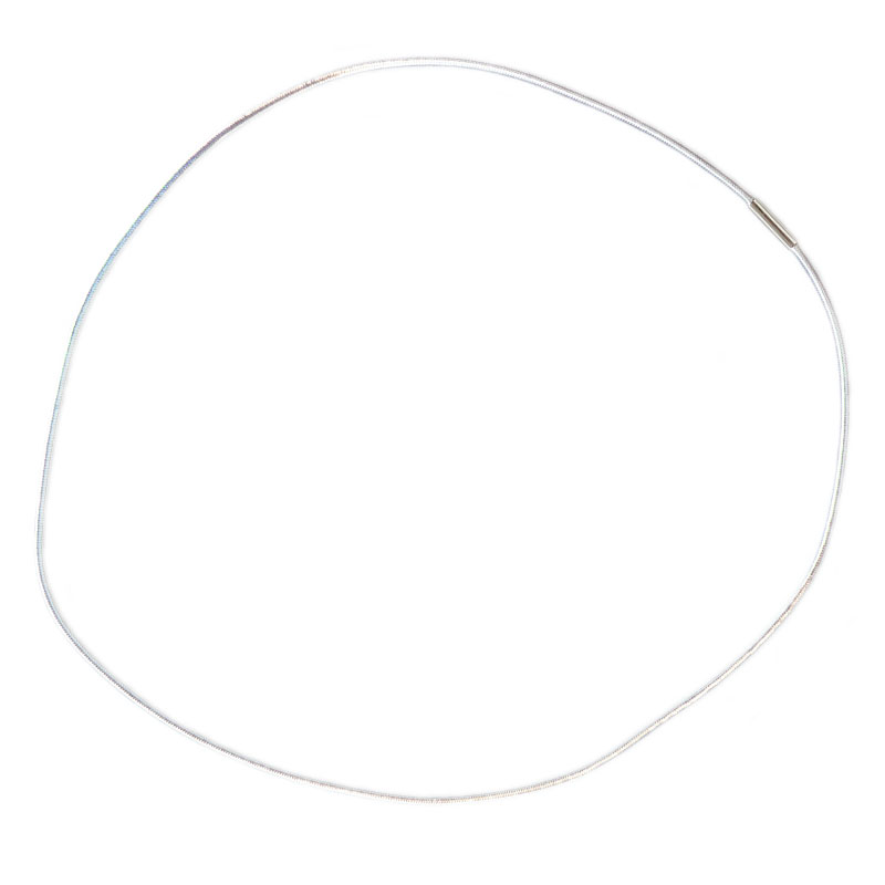 Gummischnüre zum Ring geschlossen, 410 mm, silber