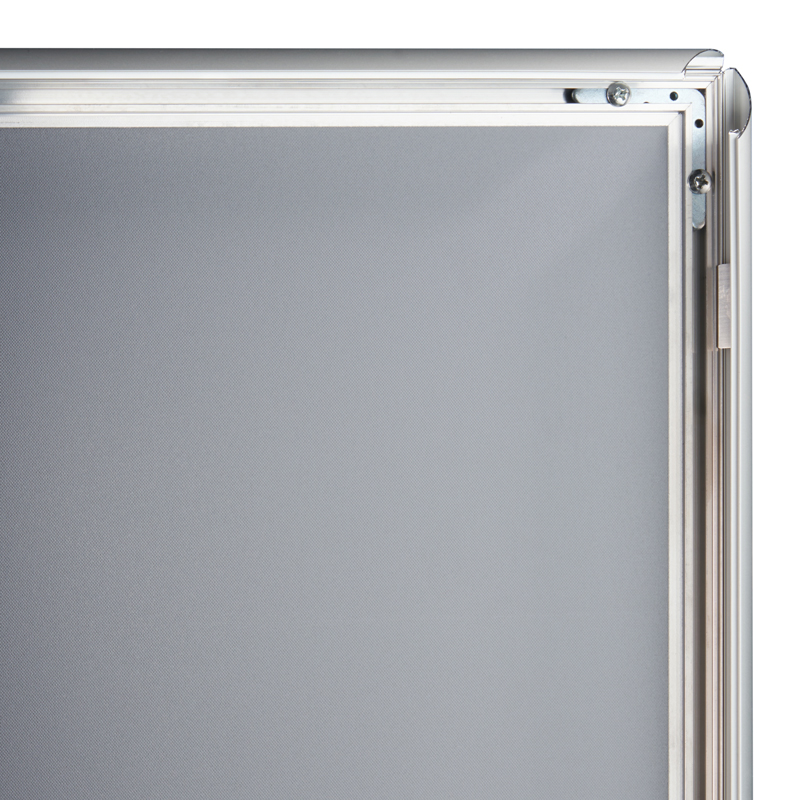 Klapprahmen A2, silber, 25 mm Profil mit Gehrungsecken in Standardausführung