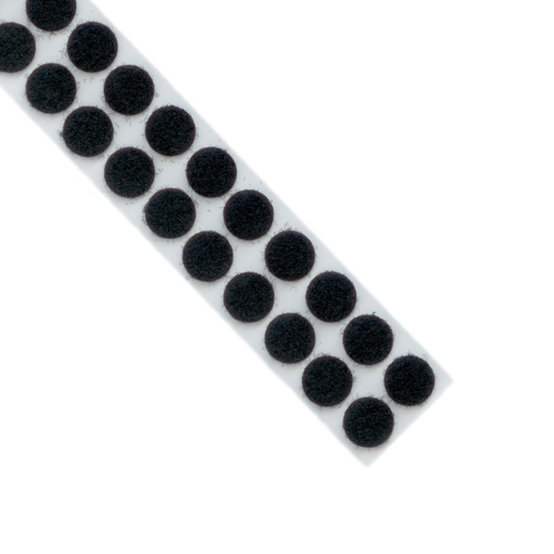 Flauschpunkte, 13 mm, schwarz, 3.300 Punkte