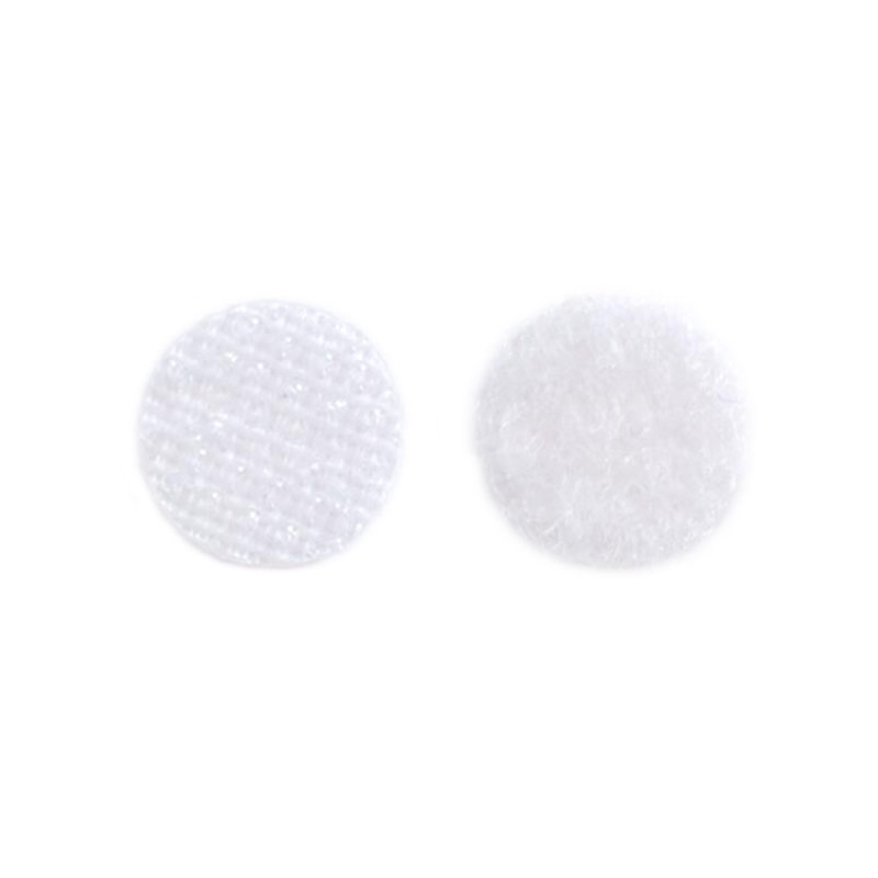 Klett- / Flauschpunkte, 10 mm, weiß
