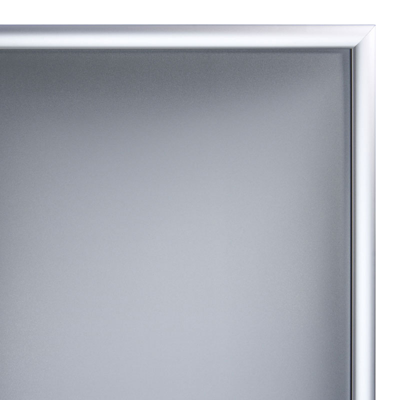 Klapprahmen für Posterformate, 600 x 800 mm, silber, 25 mm Profil mit Gehrungsecken