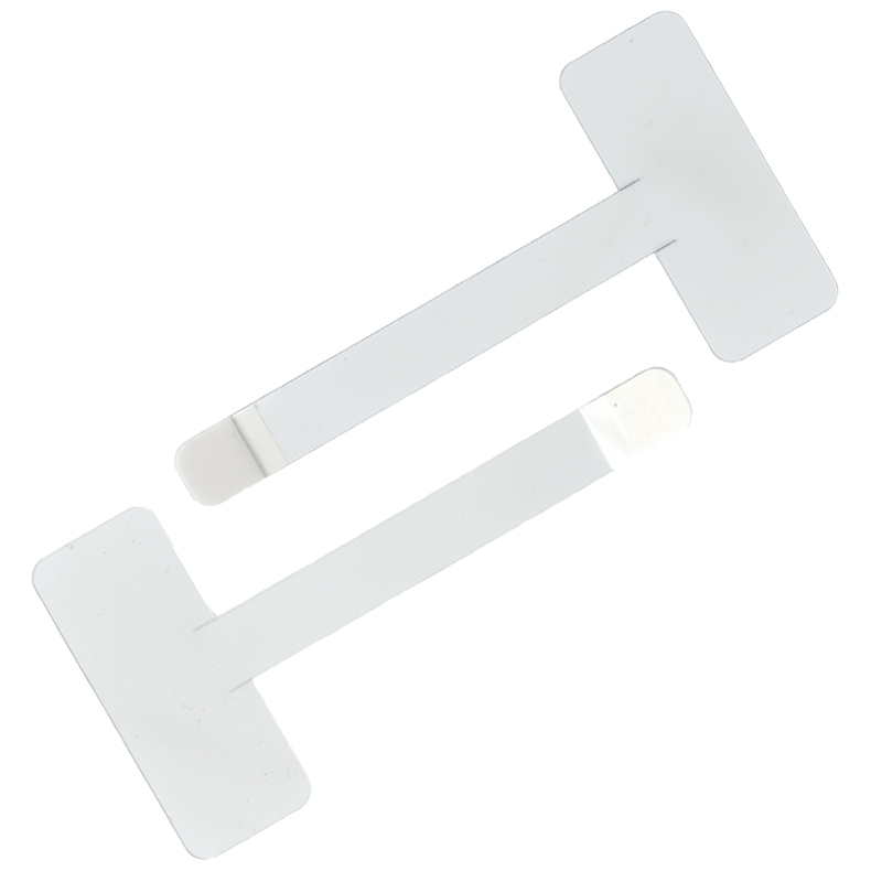 Transparenter Regalwobbler 140 mm fuer Scannerschienen mit Schaumklebeflaeche fuer Preis und Aktionsschilder