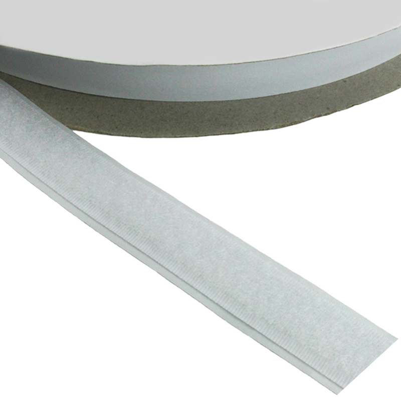 Flauschband, selbstklebend, weiß, 20 mm, 25 m Rolle