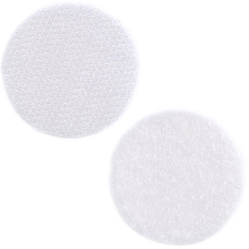 Klett- / Flauschpunkte, 45 mm, weiß