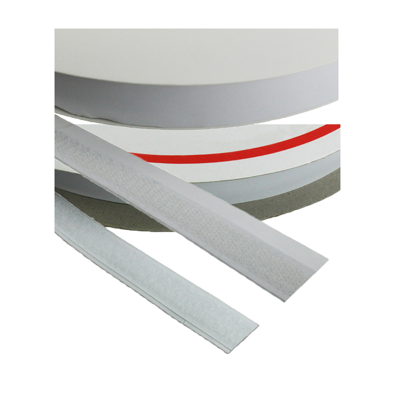 Haken- / Flauschband, selbstklebend, weiß, 16 mm 