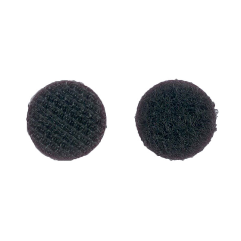 Klett- / Flauschpunkte, 16 mm, schwarz 
