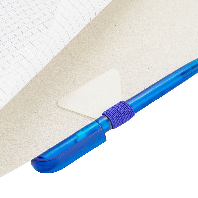 Stiftschlaufe aus Flachgummi, blau, selbstklebend