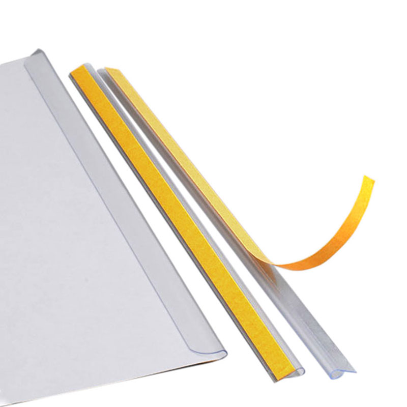Klemmschiene DIN A4, selbstklebend, in Transparent, für 3–4 mm Füllhöhe