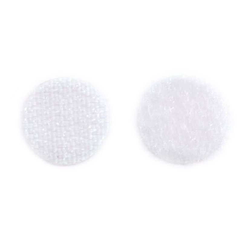 Klett- / Flauschpunkte, 21 mm, weiß