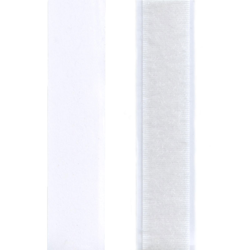 Flauschband, selbstklebend, weiß, 16 mm, 25 m Rolle