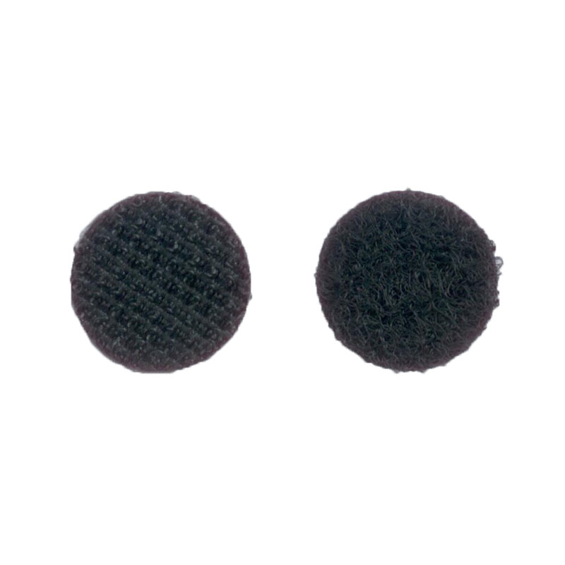 Klett- / Flauschpunkte, 13 mm, schwarz 