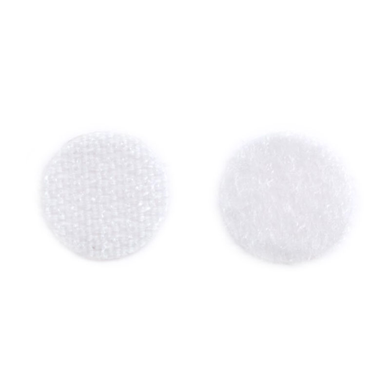 Klett- / Flauschpunkte, 16 mm, weiß